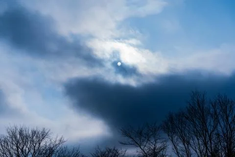 A black cloud covered the sun Stock Photos