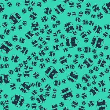 Black Cloud database icon isolated seamless pattern on green background. Cloud Stock Illustration