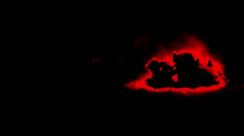 Black Cloud of Fire Pulses in the Darkness Vídeos de archivo 66418897
