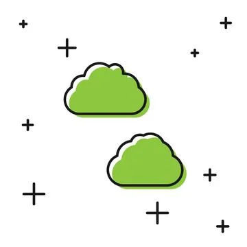 Black Cloud icon isolated on white background. Vector 库存插图
