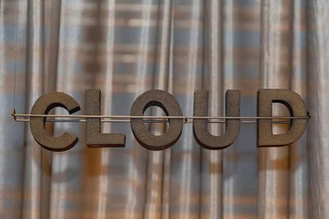Black Cloud Letters Stock Photos