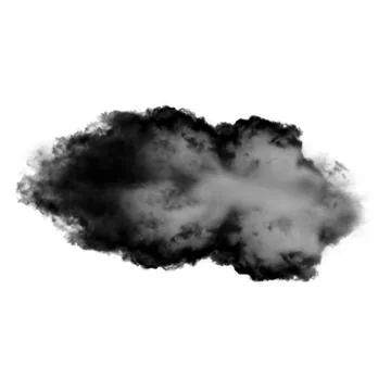 Black cloud or smoke isolated over white background 스톡 일러스트