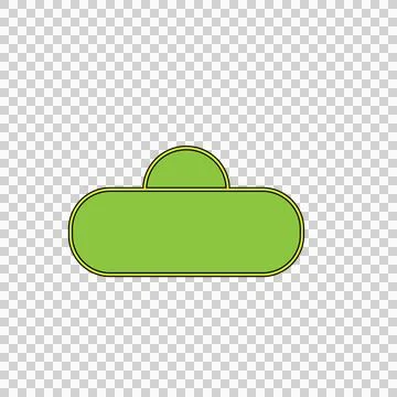 Black Cloud Shape On White curves minimalist icon Stock Illustration