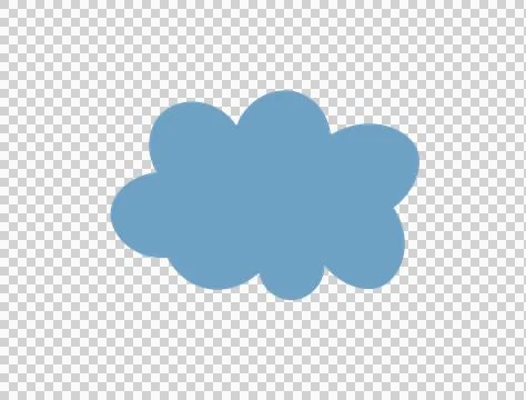 Black Cloud Shaped Silhouette shape minimalist plain white Stock Illustration