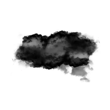 Black cloud of smoke 3D illustration イラスト素材