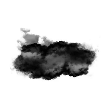 Black cloud of smoke 3D illustration Stock Illustration