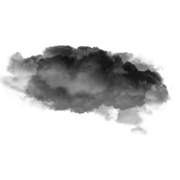 Black cloud of smoke 3D illustration Stock Illustration