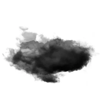 Black cloud of smoke 3D illustration 스톡 일러스트