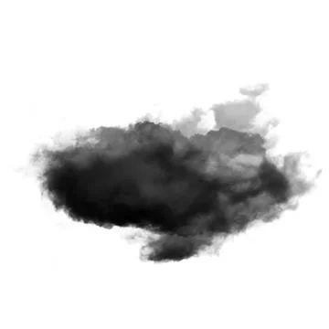 Black cloud of smoke 3D illustration Stock Illustration