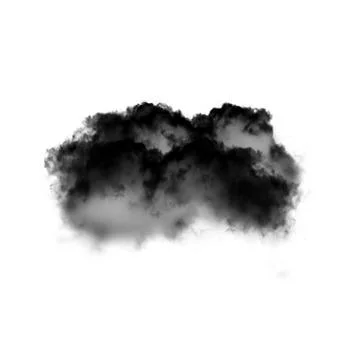 Black cloud of smoke 3D illustration Stock Illustration