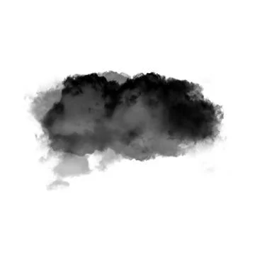 Black cloud of smoke 3D illustration 스톡 일러스트