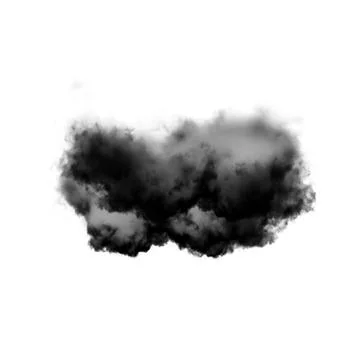 Black cloud of smoke 3D illustration 스톡 일러스트