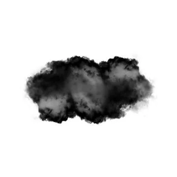Black cloud of smoke 3D illustration Stock Illustration