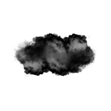 Black cloud of smoke 3D illustration Illustrazione stock