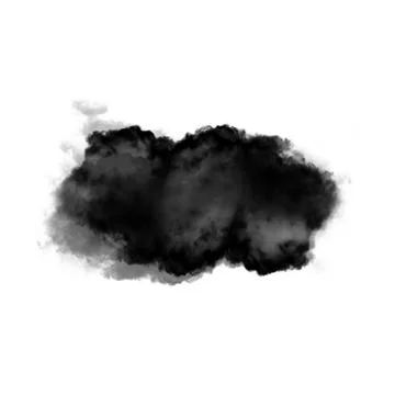 Black cloud of smoke 3D illustration Illustrazione stock