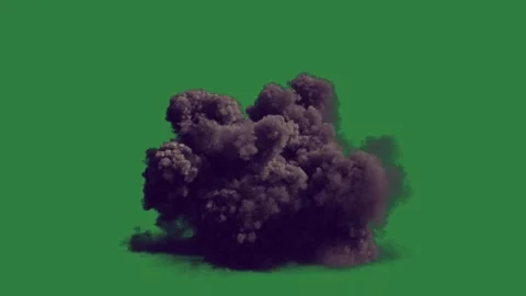 Black cloud on of smoke an explosion Stock Footage 337028719