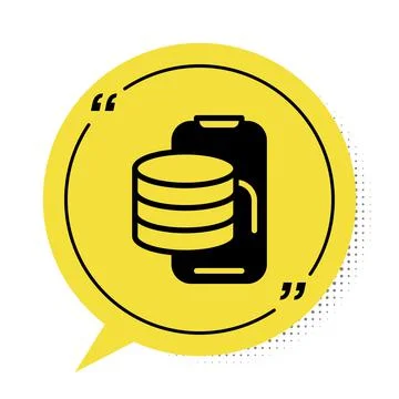 Black Cloud technology data transfer and storage icon isolated on white Stock Illustration