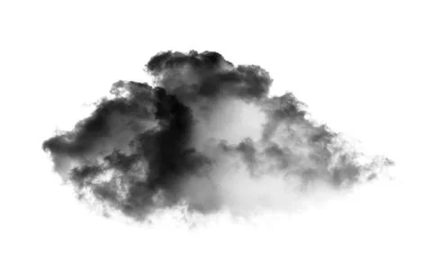 Black cloud on white background Stock Photos