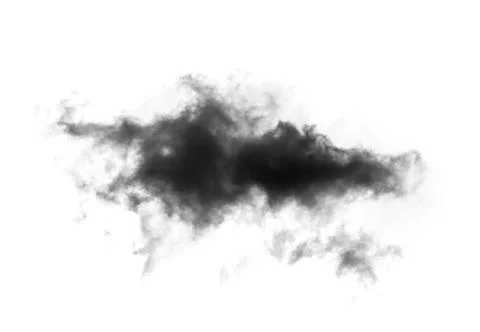 Black cloud on white background Stock Photos