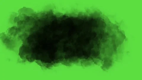 Black Clouds Animation | Hand-Drawn Vector Green Screen Sequence Stock Footage 316559225