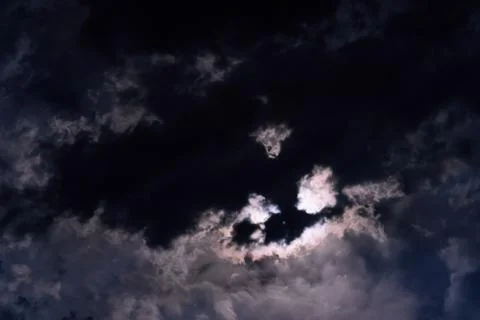 Black clouds covered the sun Stock Photos