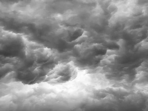 Black clouds formed before the rain Stock Photos