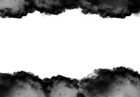 Black clouds frame template Stock Illustration