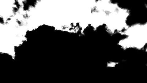 Black clouds high speed motion on white background. Stock Footage 336094174