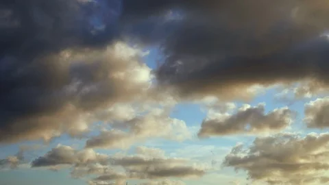 Black clouds moving away Stock Footage 128099190