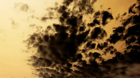 Black clouds on red sky Stock Footage 695117