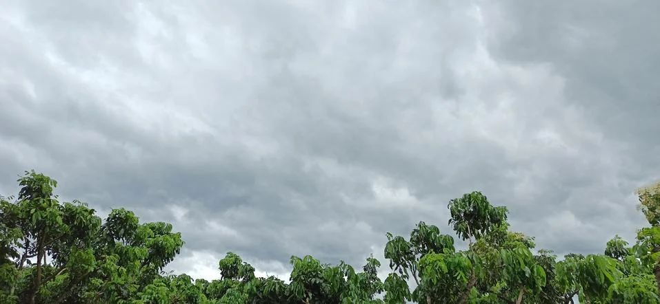 Black clouds in the sky Stock Photos