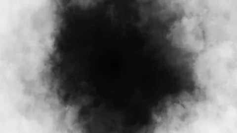 Black clouds on white background loop animation Stock-Footage 77863376