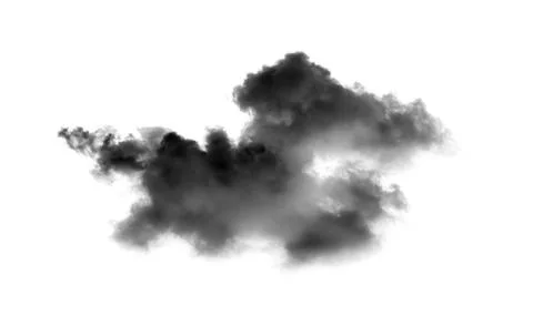Black clouds on white background Stock Photos