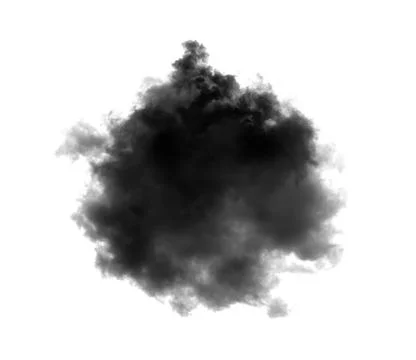 Black clouds on white background Stock Photos