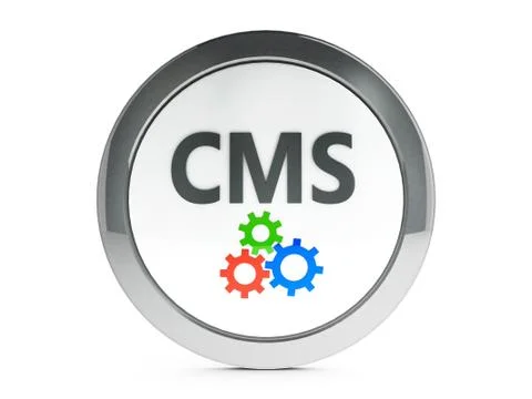 Black CMS icon with highlight Stock Illustration