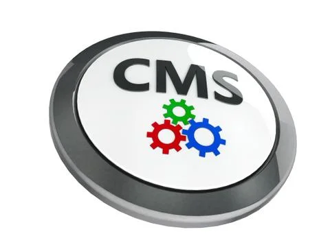 Black CMS icon isometry Stock Illustration
