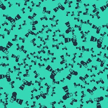 Black CO2 emissions in cloud icon isolated seamless pattern on green background Stock Illustration