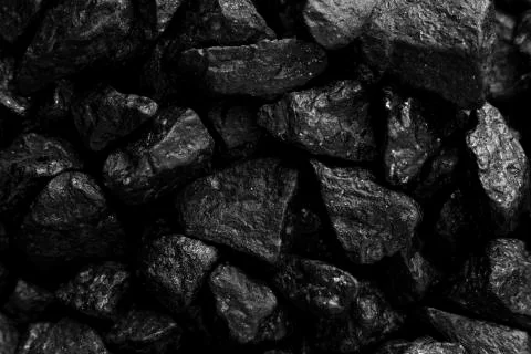 Black coal closeup background Stock Photos