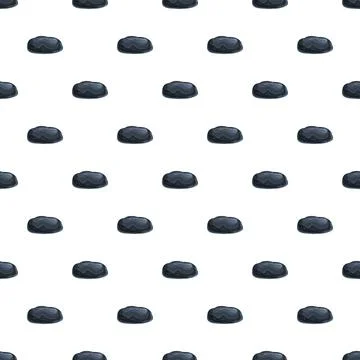Black coal ore repeating pattern on white background Illustrazione stock