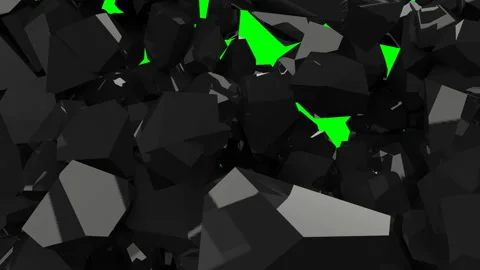 Black coal wall explosion into small pieces Macro shot Super Slow motion 1000 Stock Footage 145278084