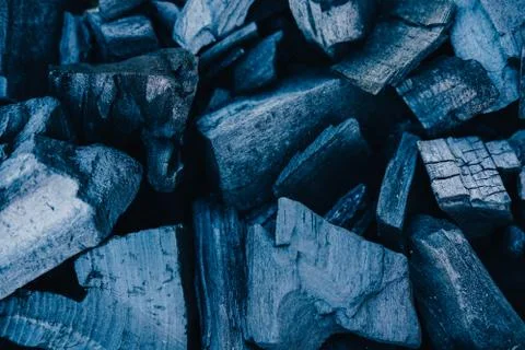 Black coals close up background 스톡 사진