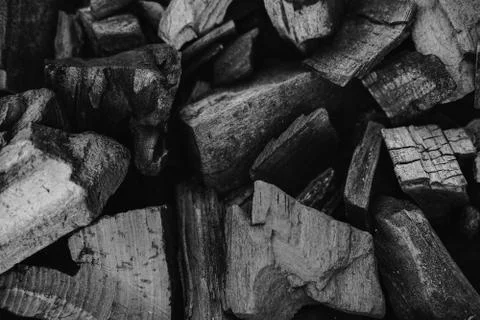 Black coals close up background 스톡 사진
