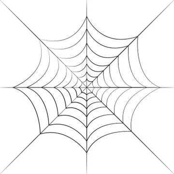 Black cobweb isolated on a white background 스톡 일러스트