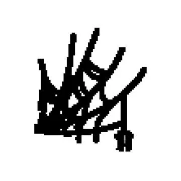 Black cobweb pixel art vector illustration イラスト素材