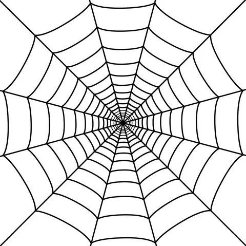 Black cobweb on white background. Spider web. Vector Stock Illustration