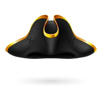 Black cocked hat Illustrazione stock