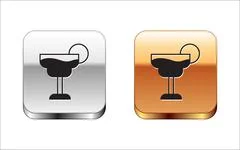 mimosa cocktail glass drink color icon vector illustration