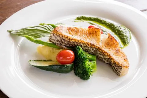 Black cod fish steak Stock Photos