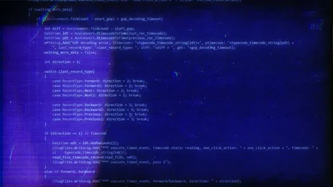Black Code on screen warning background digital concept Stock Footage 333264230