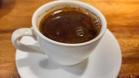 Black coffe in the cup Stock-Fotos